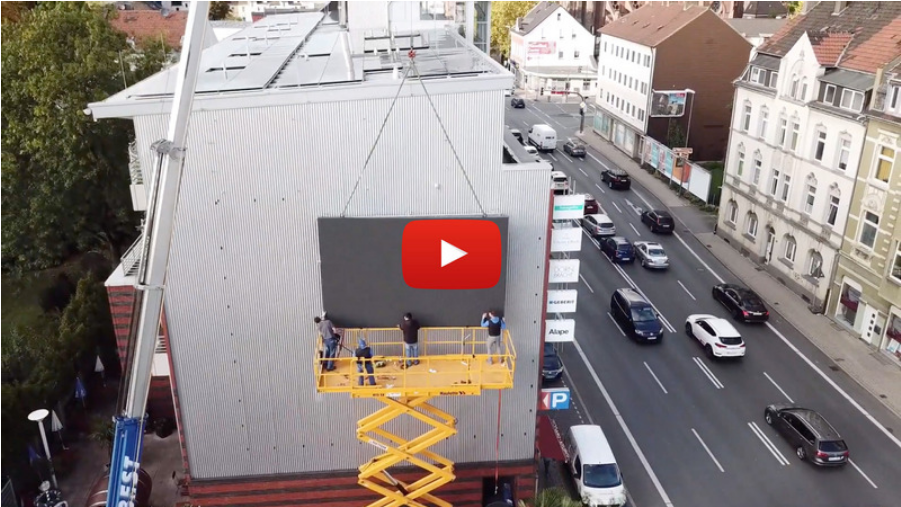 Video LED Wand an der Herner Straße in Bochum