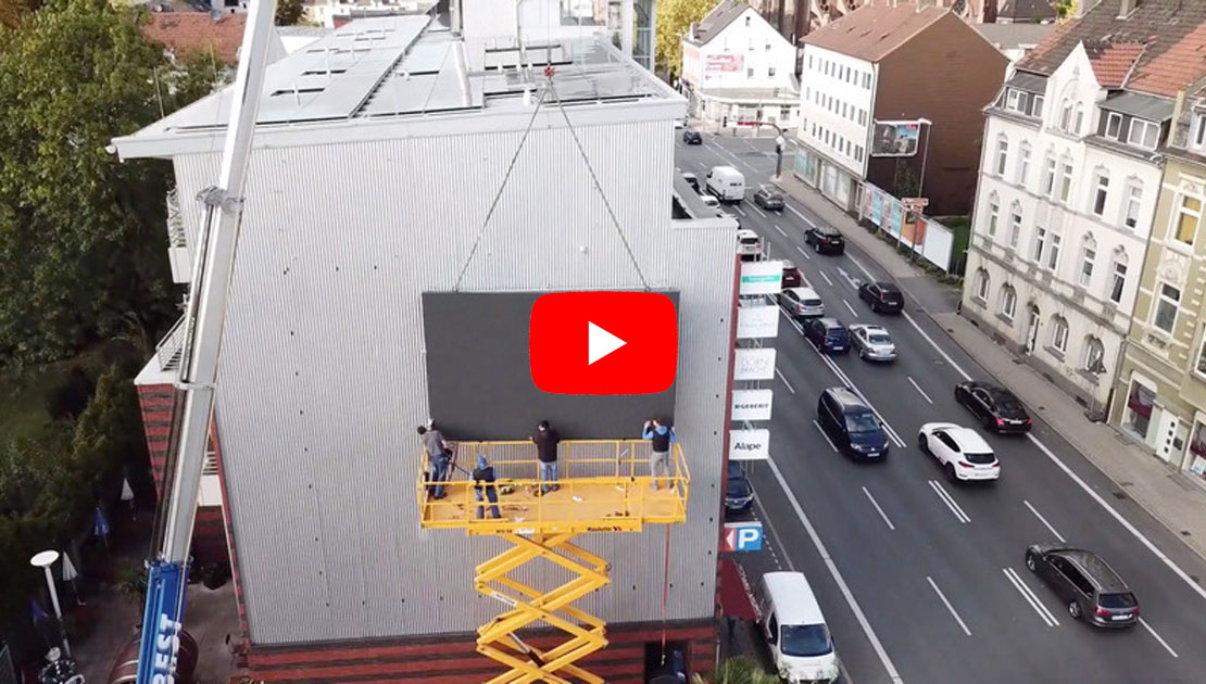 Video LED Wand an der Herner Straße in Bochum