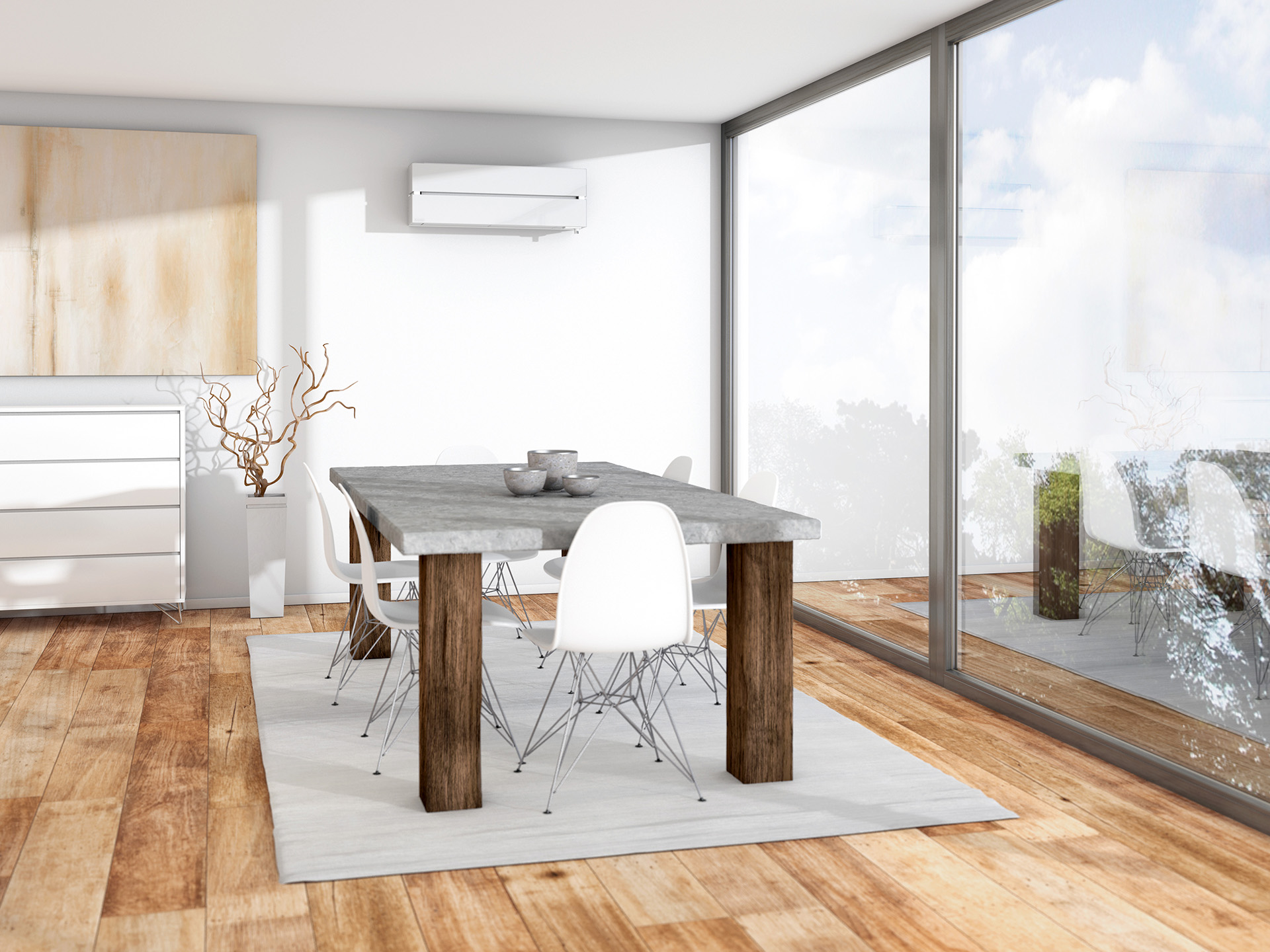 Moderne Mitsubishi Design Klimaanlagen für Wohnzimmer, Schlafzimmer usw. in Bochum und Dortmund kaufen